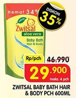 Promo Harga ZWITSAL Natural Baby Bath 2 In 1 600 ml - Superindo