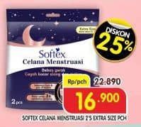 Promo Harga Softex Celana Menstruasi Extra Size 2 pcs - Superindo