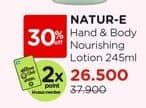 Natur-e Hand Body Lotion Daily Nourishing 245 ml Diskon 30%, Harga Promo Rp26.500, Harga Normal Rp37.900, 2x Point Khusus Member, Khusus Member