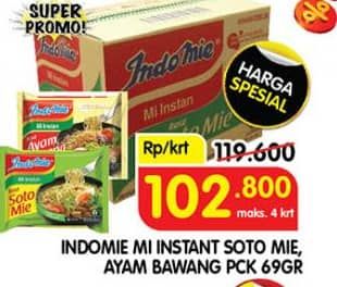 Promo Harga Indomie Mi Kuah Ayam Bawang per 40 pcs 69 gr - Superindo