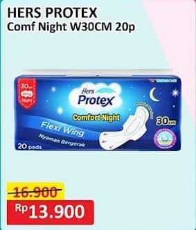 Promo Harga Hers Protex Comfort Night Wing 30cm 20 pcs - Alfamart