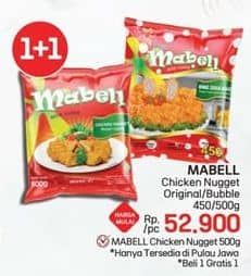 Promo Harga Mabell Nugget Ayam, Bubble 450 gr - LotteMart