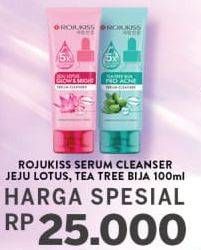 Promo Harga Rojukiss Serum Cleanser Jeju Lotus Glow Bright, Tea Tree Bija Pro Acne 100 ml - Alfamart