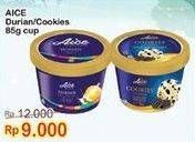 Promo Harga AICE Ice Cream Durian, Choco Cookies 85 gr - Indomaret