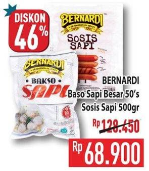 Promo Harga Bernardi Bakso Sapi 50 pcs - Hypermart