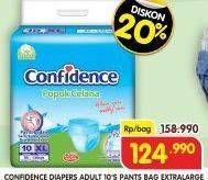 Promo Harga Confidence Adult Diapers Pants XL10 10 pcs - Superindo
