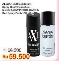 Promo Harga AXL Alexander / Pierre Cardin Deodorant Spray  - Indomaret