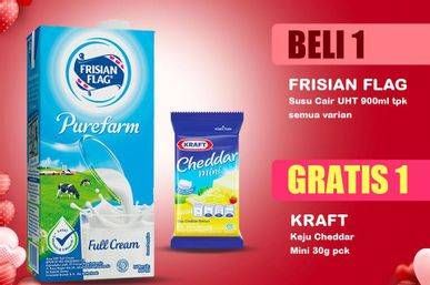 Promo Harga FRISIAN FLAG Susu UHT Purefarm Full Cream 900 ml - Indomaret