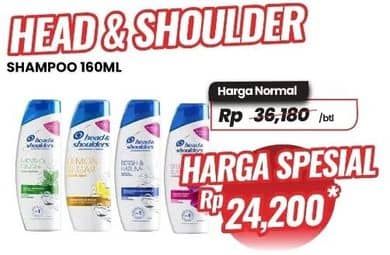 Promo Harga Head & Shoulders Shampoo 160 ml - Carrefour