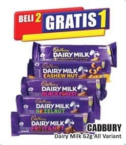 Promo Harga Cadbury Dairy Milk All Variants 62 gr - Hari Hari