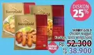 Promo Harga Sunny Gold Chicken Nugget/ Karaage/ Chicken Wings  - LotteMart