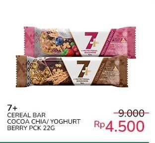 Promo Harga 7 Cereal Bar Cocoa Chia, Yoghurt Berry 22 gr - Indomaret