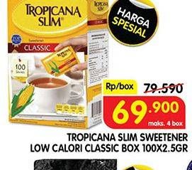 Promo Harga TROPICANA SLIM Sweetener Low Calorie 100 pcs - Superindo
