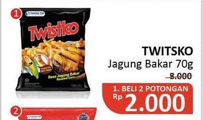 Promo Harga TWISTKO Snack Jagung Bakar per 2 pouch 70 gr - Alfamidi