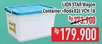 Promo Harga LION STAR Wagon Container VC-18 (82ltr) 82000 ml - Hypermart