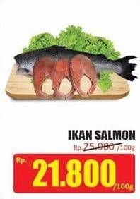 Promo Harga Salmon Headless per 100 gr - Hari Hari