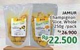 Promo Harga Jamur Champignon (Jamur Kancing) Slice, Whole per 250 gr - Alfamidi
