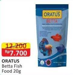 Promo Harga Oratus Betta Fish Food 20 gr - Alfamart