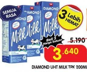 Promo Harga Diamond Milk UHT All Variants 200 ml - Superindo