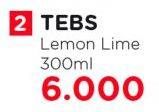 Promo Harga Tebs Sparkling Lemon Lime 300 ml - Watsons