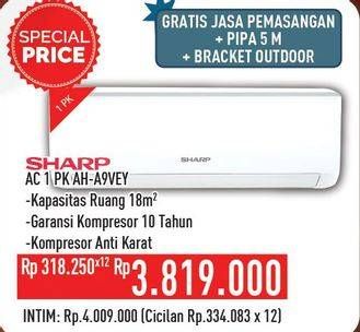 Promo Harga SHARP AH-A9VEY - AC 1PK  - Hypermart