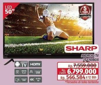 Promo Harga Sharp 2T-C50BG1i | LED TV 50"  - Lotte Grosir