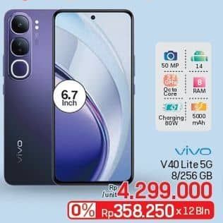 Promo Harga Vivo V40 Lite 5G 256 GB  - LotteMart