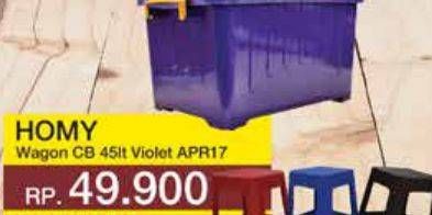 Promo Harga Homy Wagon Container Box APR17 45000 ml - Yogya
