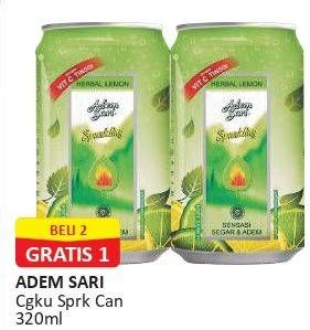 Promo Harga Adem Sari Ching Ku Sparkling Herbal Lemon 320 ml - Alfamart