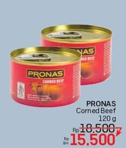 Promo Harga Pronas Corned Beef Regular 120 gr - LotteMart