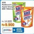 Promo Harga SOS Pembersih Lantai Apple, Orange 750 ml - Indomaret