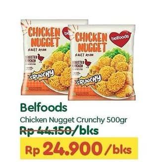 Promo Harga Belfoods Nugget Chicken Nugget Crunchy 500 gr - TIP TOP