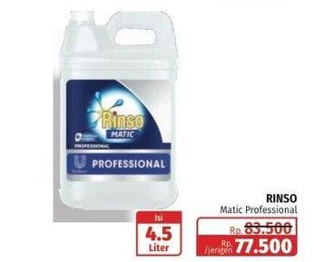 Promo Harga Rinso Detergent Matic Liquid Professional 4500 ml - Lotte Grosir