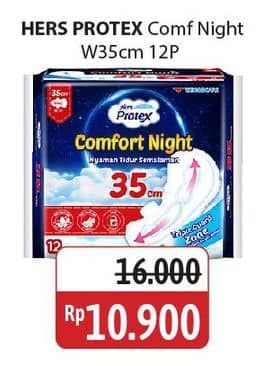 Promo Harga Hers Protex Comfort Night Wing 35cm 12 pcs - Alfamidi