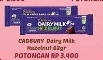 Promo Harga CADBURY Dairy Milk Hazelnut 62 gr - Hypermart
