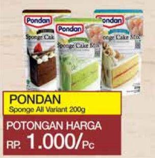 Promo Harga Pondan Sponge Cake Mix All Variants 200 gr - Yogya