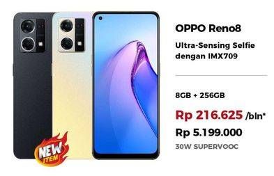 Promo Harga Oppo Reno8 4G 8GB + 256GB  - Erafone