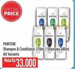 Promo Harga PANTENE Shampoo / Conditioner 210/480ml  - Hypermart