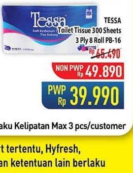 Promo Harga Tessa Toilet Tissue PB-16 8 roll - Hypermart
