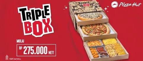 Promo Harga Pizza Hut Triple Box  - Pizza Hut