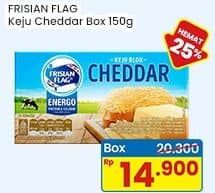 Promo Harga Frisian Flag Cheddar Cheese Box 150 gr - Indomaret