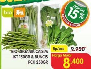 Promo Harga Bio Organik Caisim/Bio Organik Buncis  - Superindo