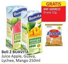 Promo Harga BUAVITA Fresh Juice Apple, Guava, Lychee, Mango 250 ml - Alfamart
