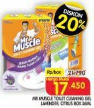 Promo Harga Mr Muscle Toilet Cleaning Gel Lavender, Citrus 36 ml - Superindo