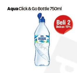 Promo Harga AQUA Air Mineral per 2 botol 750 ml - Carrefour