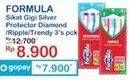 Promo Harga Formula Sikat Gigi Silver Pro Diamond Medium, Silver Pro Ripple Soft, Silver Pro Trendy Soft 3 pcs - Indomaret