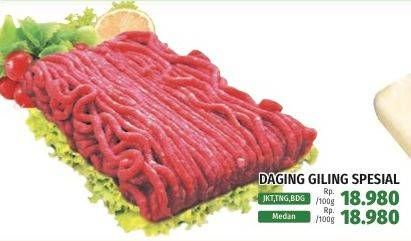 Promo Harga Daging Giling Sapi Spesial per 100 gr - LotteMart