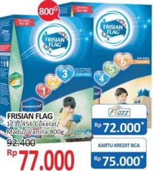 Promo Harga FRISIAN FLAG 123 Jelajah / 456 Karya Madu, Vanilla, Coklat 800 gr - Alfamidi