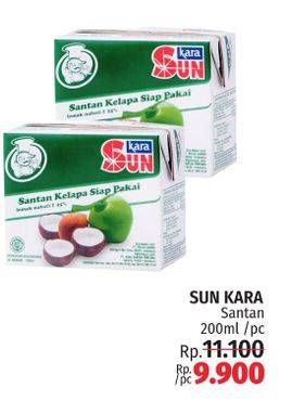 Promo Harga Sun Kara Santan Kelapa 200 ml - LotteMart