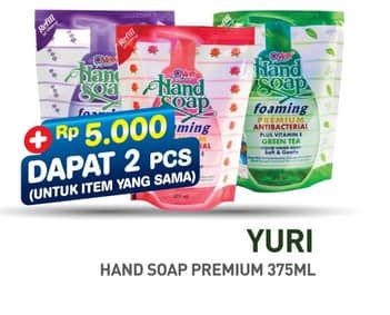 Promo Harga Yuri Hand Soap Foaming 375 ml - Hypermart